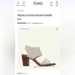 TOMS Majorca cutout heeled sandal